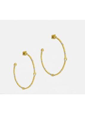 Alexis Bittar Crystal Knot Hoop Earrings